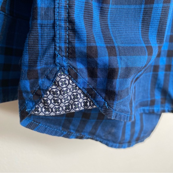 Ted Baker London Plaid Button Down Shirt Size 3 - Picture 5 of 9